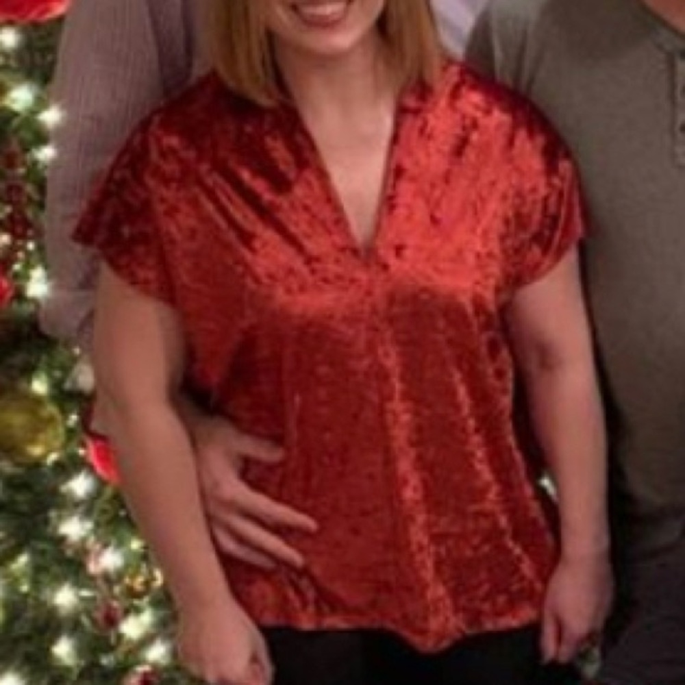 Karlie Crushed Velvet Top